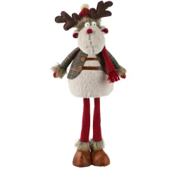 KAEMINGK Babbo Natale Animali E Personaggi-Renna in piedi (H70 cm) Duncan con sciarpa Rossa