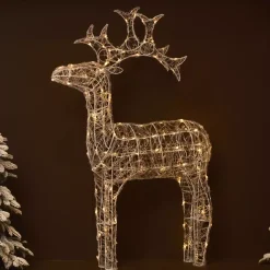 EMINZA Oggetti Decorativi E Illuminati|Personaggi E Oggetti Grande Dimensione-Renna luminosa flessibile 120 LED (H110 cm) Skoll