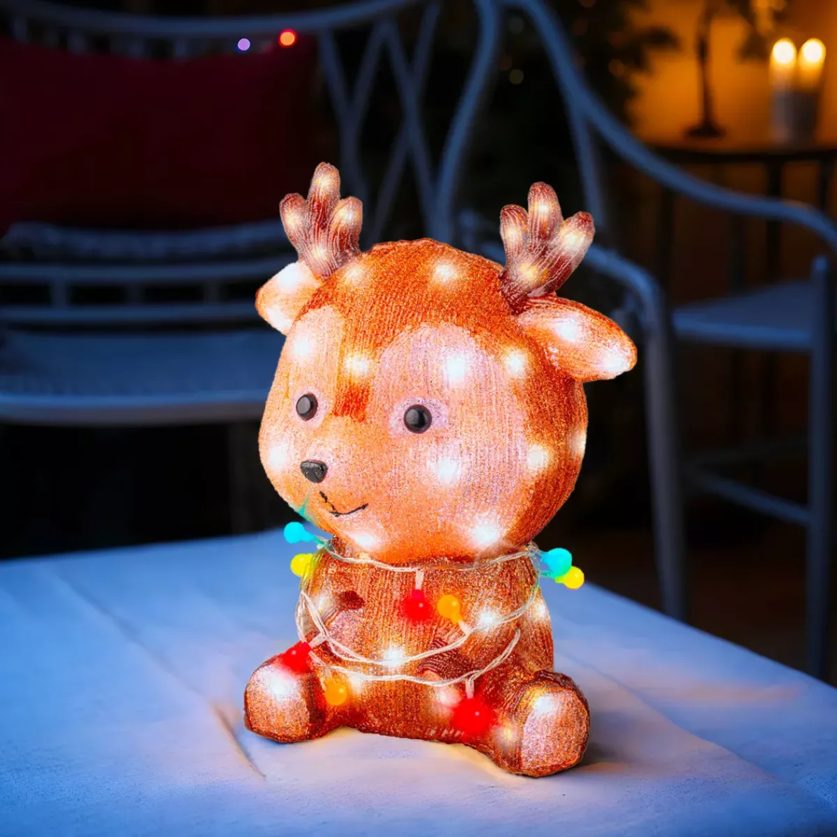 EMINZA Oggetti Decorativi E Illuminati|Babbo Natale Animali E Personaggi-Renna luminosa 72 LED (H38 cm) Baby Coco