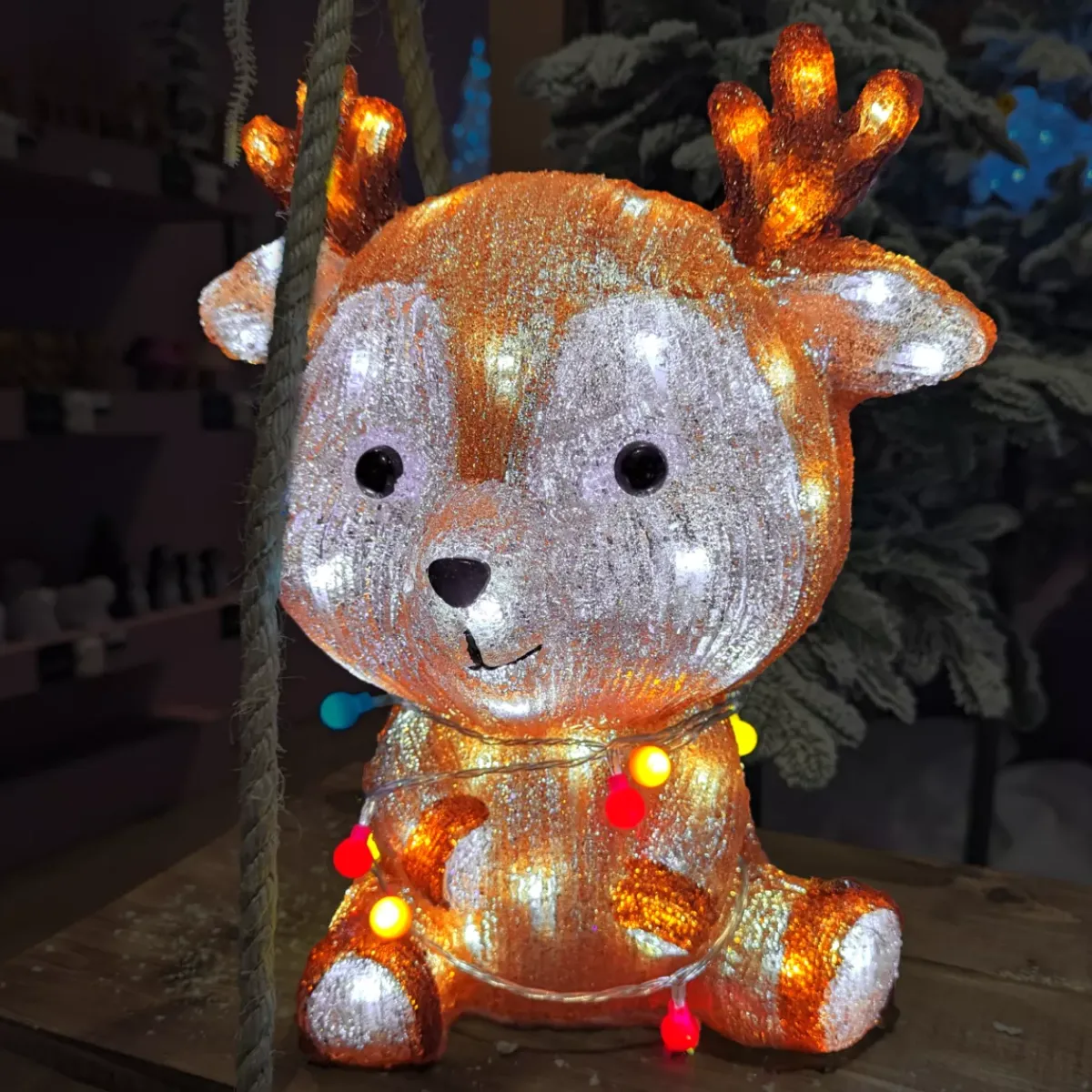 EMINZA Oggetti Decorativi E Illuminati|Babbo Natale Animali E Personaggi-Renna luminosa 72 LED (H38 cm) Baby Coco