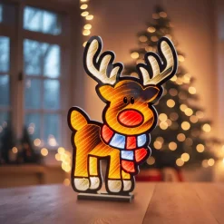 KAEMINGK Oggetti Decorativi E Illuminati|Ghirlande Luminose Decorative-Renna luminosa 324 LED (H60 cm) Infinity Bianco caldo e freddo