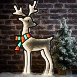 KAEMINGK Oggetti Decorativi E Illuminati|Decorazioni E Oggetti Natalizi-Renna luminosa 363 LED (H85 cm) Infinity Bianco freddo/