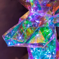 EMINZA Oggetti Decorativi E Illuminati|Personaggi E Oggetti Grande Dimensione-Renna luminosa 90 Micro LED (H90 cm) Bianco ghiaccio freddo