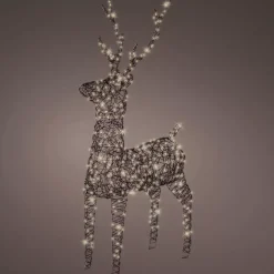 EMINZA Oggetti Decorativi E Illuminati|Personaggi E Oggetti Grande Dimensione-Renna luminosa 400 Micro LED (H160cm) Resina intrecciata