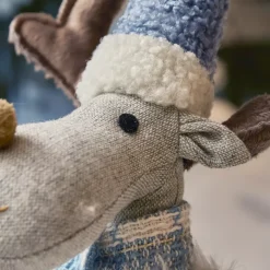 KAEMINGK Babbo Natale Animali E Personaggi-Renna natalizia in piedi (H56 cm) Stan e ecopelliccia bianca