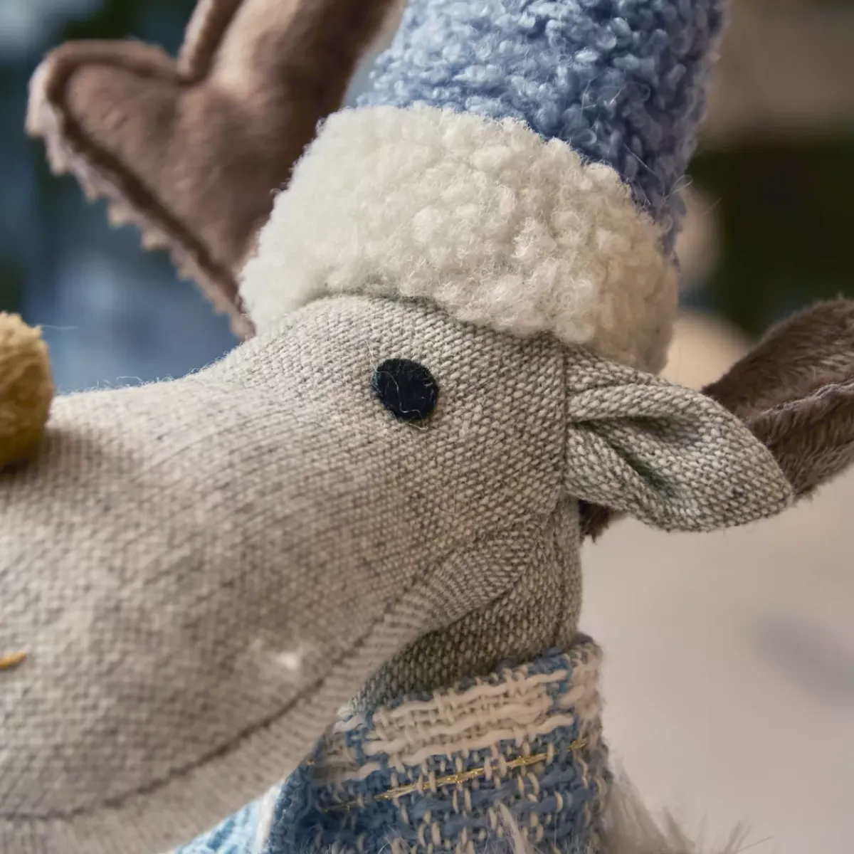KAEMINGK Babbo Natale Animali E Personaggi-Renna natalizia in piedi (H56 cm) Stan e ecopelliccia bianca