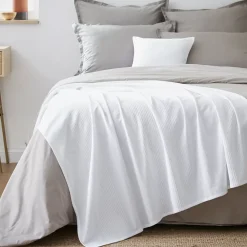 Runner letto cotone (130 x 160 cm) Léa Bianco
