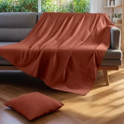 Runner letto cotone (130 x 160 cm) Léa Terracotta