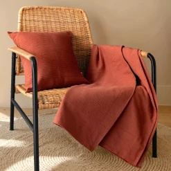 Runner letto cotone (130 x 160 cm) Léa Terracotta
