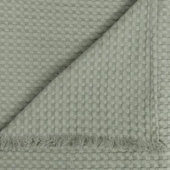 Runner letto cotone (130 x 180 cm) Widdy Verde pallido