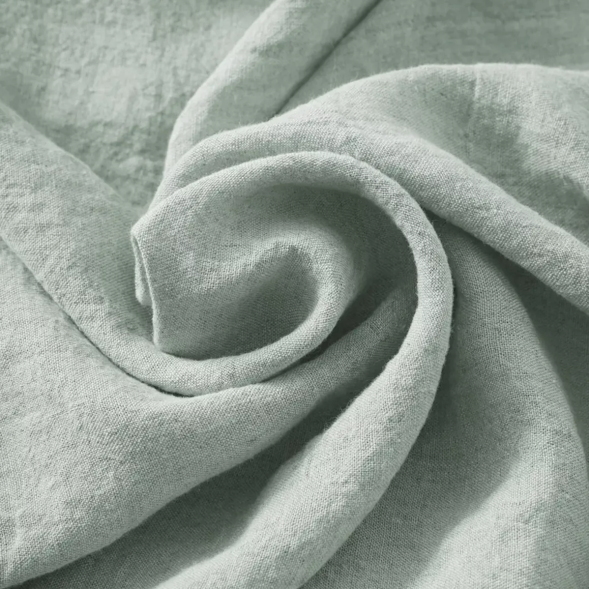 Runner letto lino lavato (90 x 200 cm) Louise Verde eucalipto