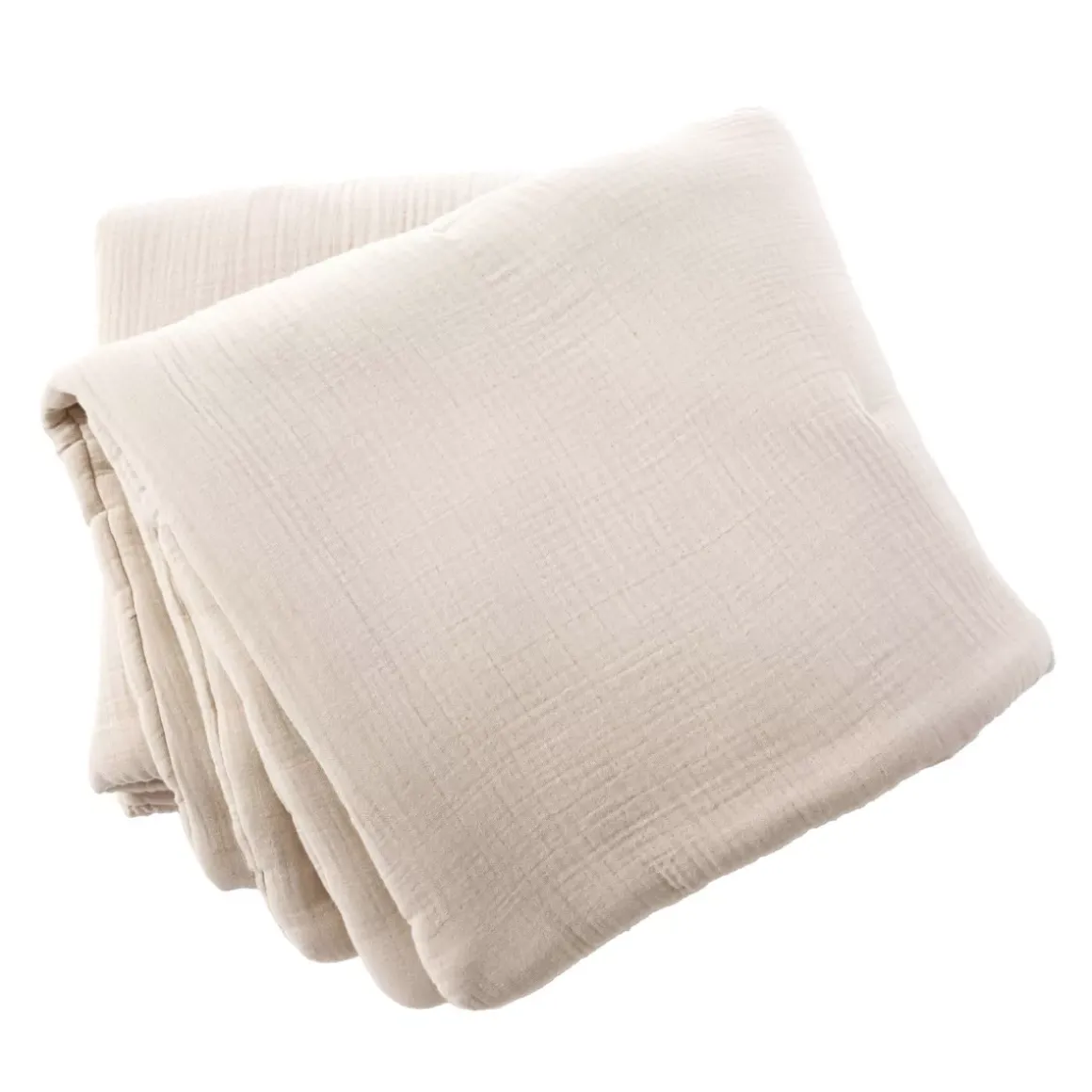 Runner letto quadrupla garza di cotone (90 x 220 cm) Victoria x Gaïa Beige pampa