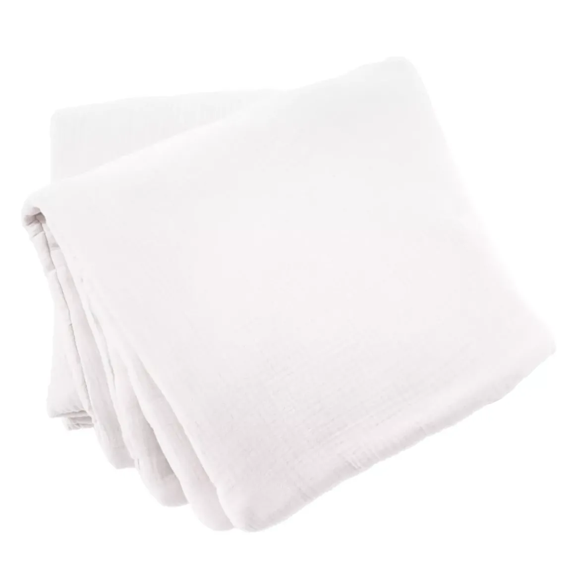 Runner letto quadrupla garza di cotone (90 x 220 cm) Victoria x Gaïa Bianco chantilly