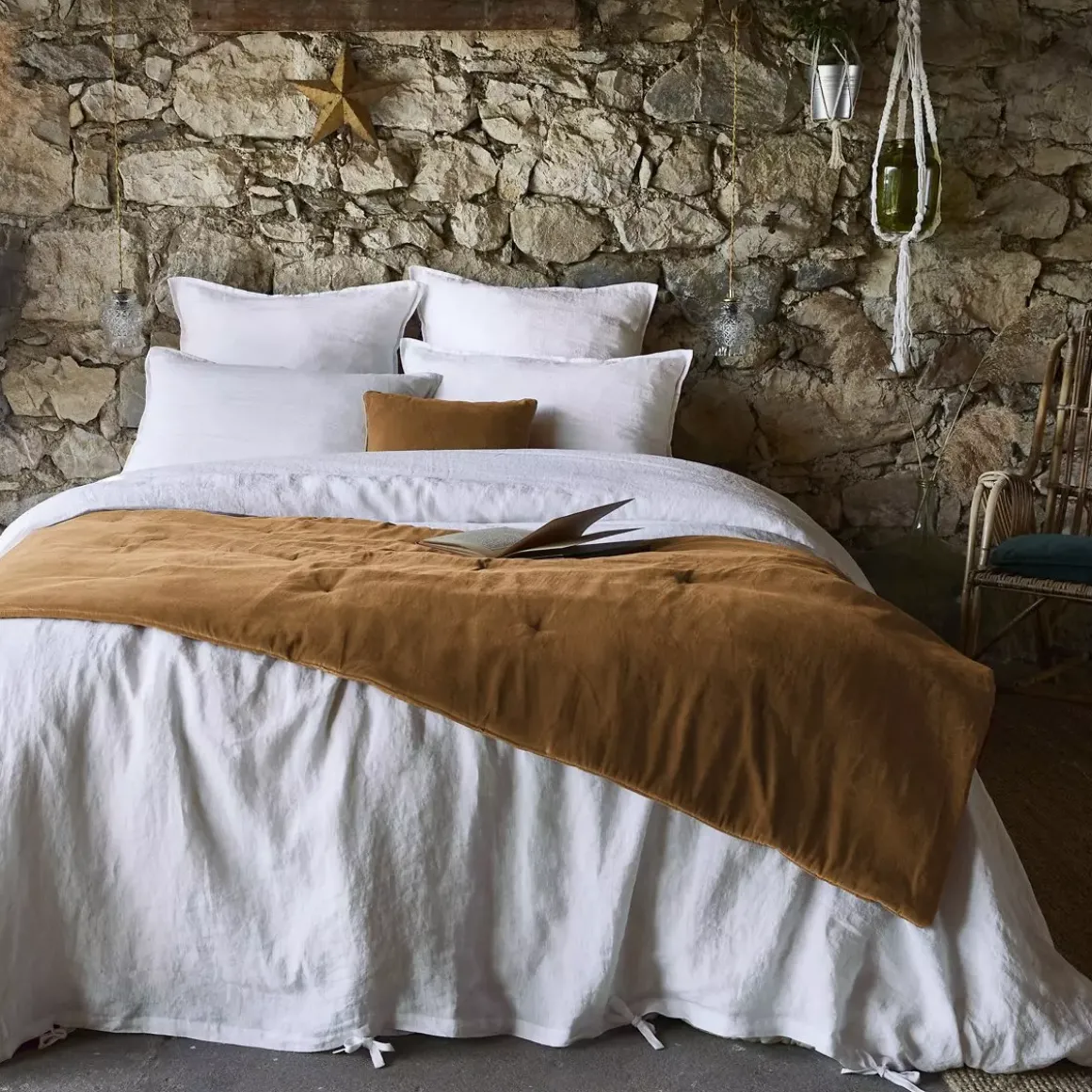 Runner letto velluto di cotone (90 x 200 cm) Victor Camel