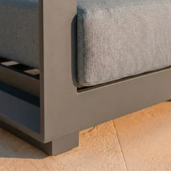 Salotto da giardino alluminio 7 posti 5 pezzi Elba Grigio antracite