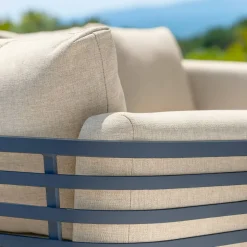 Salotto da giardino alluminio 9 posti 12 pezzi Monte Carlo Grigio antracite e beige