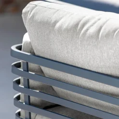 MOBELLIA Salotto Da Giardino-Salotto da giardino alluminio 12 posti 8 pezzi Monte Carlo Grigio antracite e grigio chiaro