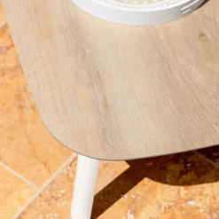 Salotto da giardino in alluminio 2 posti 3 pezzi Amalfi Bianco e tortora