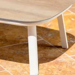 Salotto da giardino in alluminio 2 posti 3 pezzi Amalfi Bianco e tortora