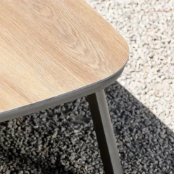 Salotto da giardino in alluminio 4 posti 4 pezzi Amalfi Grigio antracite e grigio chiaro