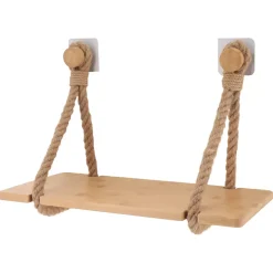 TENDANCE Contenitori Bagno-Scaffale adesivo in bambù (40 x H20 cm) Corda