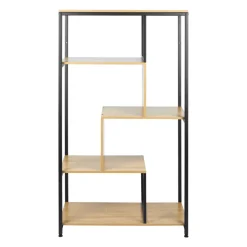 OSTARIA Librerie E Scaffali-Scaffale a 4 livelli in legno e metallo (H130 cm) Anny