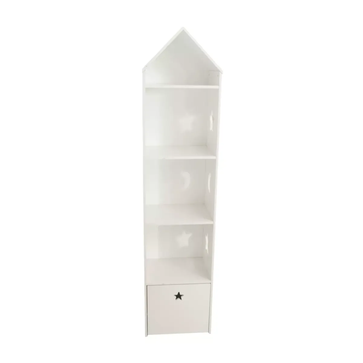 EMINZA Mobili Bambini-Scaffale bambino legno 4 scomparti (H154 cm) Stars
