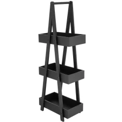 TENDANCE Librerie E Scaffali|Contenitori Bagno-Scaffale in bambù 3 livelli (H80 cm) Piramide