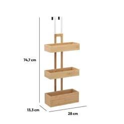 ATMOSPHERA Contenitori Bagno|Accessori Bagno-Scaffale per porta 3 ripiani (74 cm) Bambù