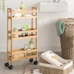 ATMOSPHERA Mobili Bagno-Scaffale 3 ripiani bambù (H74,5 cm) Pia
