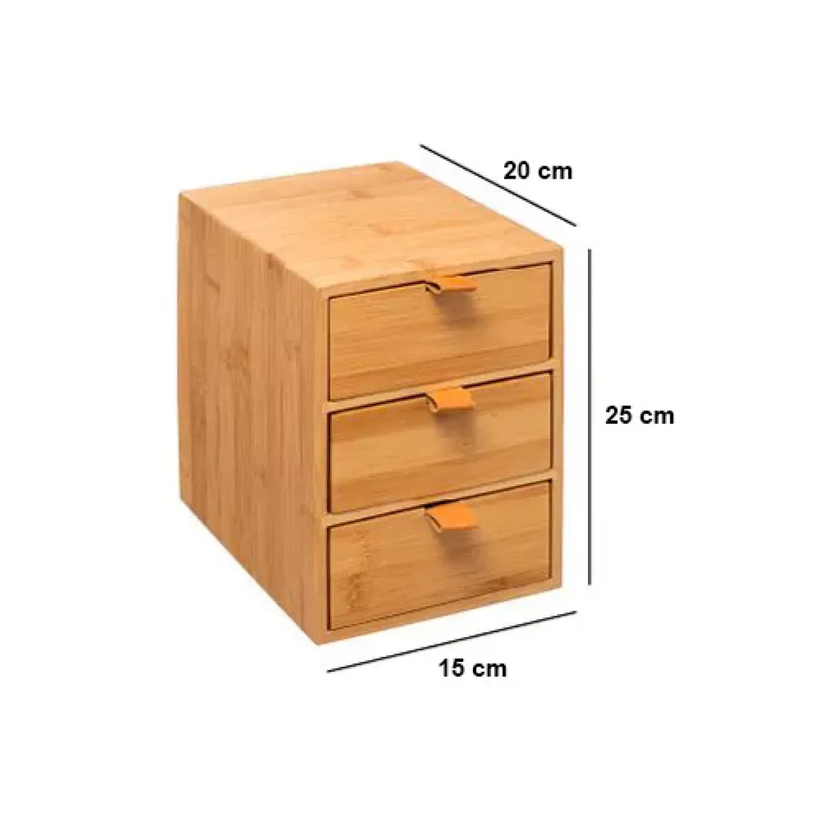 5 Five Simply Smart Cesti E Scatole Portaoggetti-Scatola bambù 3 cassetti Sury Beige