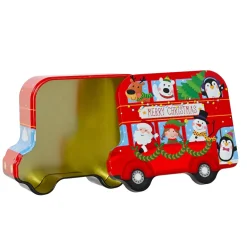 KAEMINGK Decorazioni E Oggetti Natalizi-Scatola di metallo per la conservazione Bus di Natale