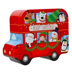 KAEMINGK Decorazioni E Oggetti Natalizi-Scatola di metallo per la conservazione Bus di Natale