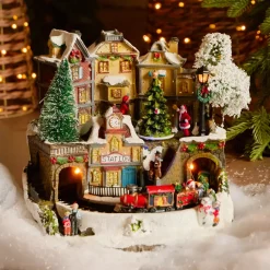 KAEMINGK Villaggio Di Natale Luminoso-Scena della vita illuminata Lausanne city