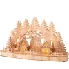 KAEMINGK Villaggio Di Natale In Legno-Scena di vita luminosa a pile in legno (44 x H26 cm) Paesaggio nordico