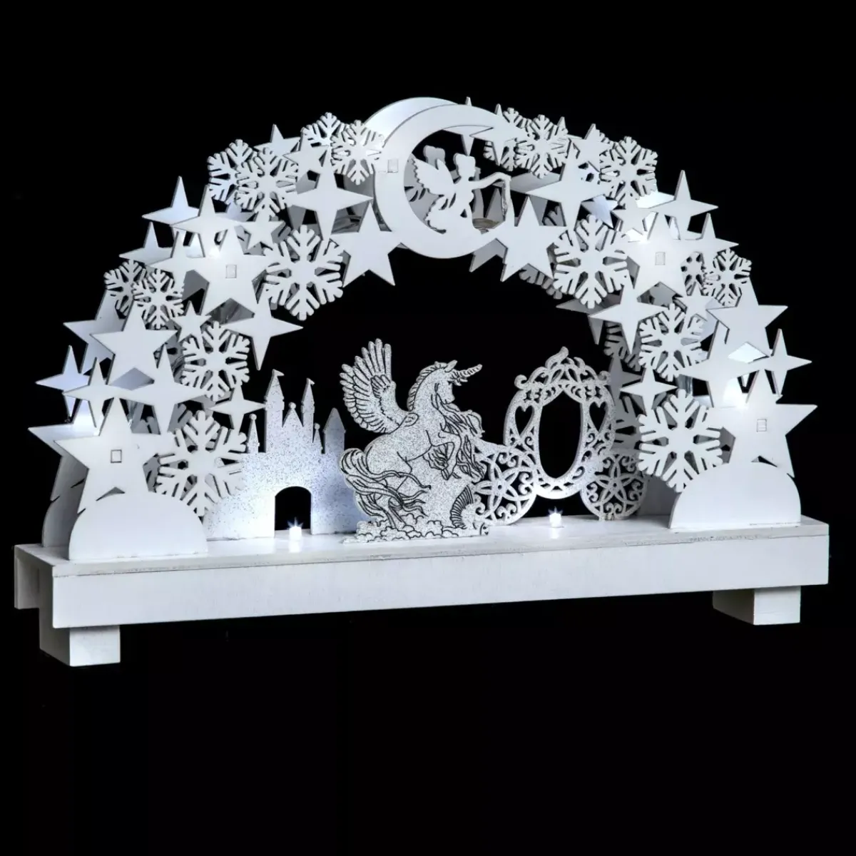 Feeric Lights & Christmas Decorazioni E Oggetti Natalizi|Oggetti Decorativi E Illuminati-Scena luminosa a pile (H21 cm) Castello incantato