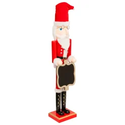 JJA Babbo Natale Animali E Personaggi|Personaggi E Oggetti Grande Dimensione-Schiaccianoci in legno (H90 cm) Ambroise e la sua lavagnetta