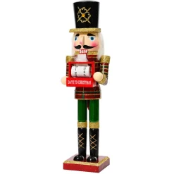 KAEMINGK Babbo Natale Animali E Personaggi-Schiaccianoci in legno (H38 cm) Calendario dell'Avvento glitterato