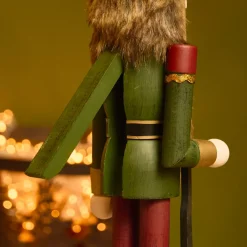 KAEMINGK Babbo Natale Animali E Personaggi-Schiaccianoci in legno (H38 cm) Timothé la regalità Verde e