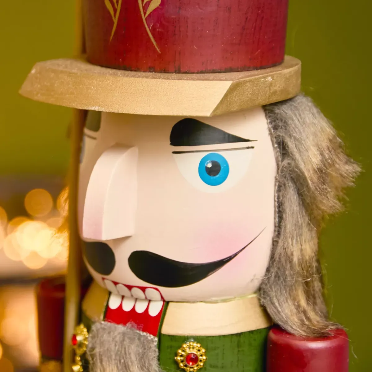 KAEMINGK Babbo Natale Animali E Personaggi-Schiaccianoci in legno (H50 cm) Timothé la regalità Verde e
