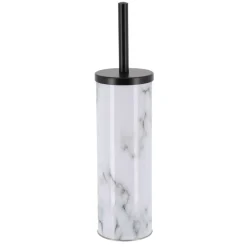 TENDANCE Accessori Water-Scopino WC con coperchio in metallo effetto marmo Séma