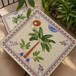 Sedia bistro pieghevole in mosaico Havana Marrone