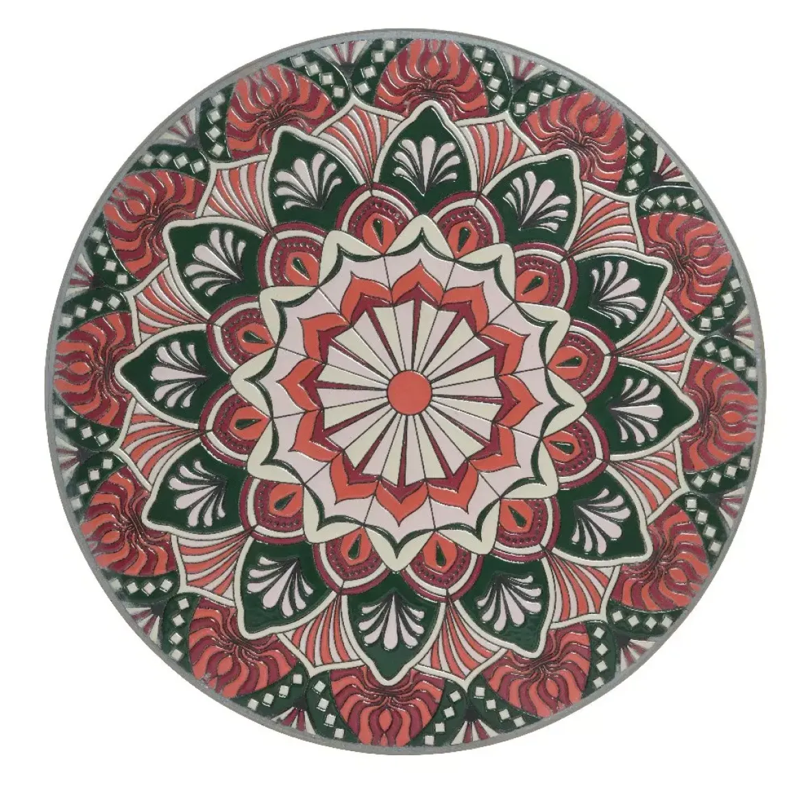 Sedia bistrot pieghevole in mosaico Narbonne Tortora e rosa