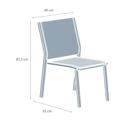 Sedia da giardino impilabile in alluminio Murano Bronzo