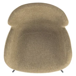 Sedia-Sedia da pranzo girevole con braccioli in tessuto testurizzato (Altezza seduta 46cm) Pema