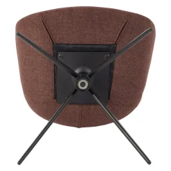 Sedia-Sedia da pranzo girevole con braccioli in tessuto testurizzato (seduta 46cm) Pema Bordeaux