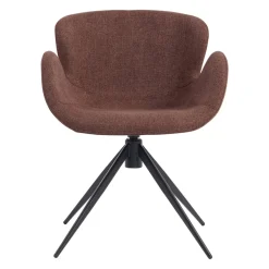 Sedia-Sedia da pranzo girevole con braccioli in tessuto testurizzato (seduta 46cm) Pema Bordeaux