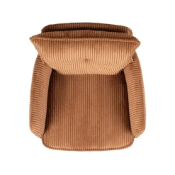 Sedia-Sedia da pranzo girevole in velluto a coste (seduta 48 cm) Nuva