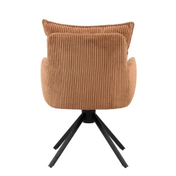 Sedia-Sedia da pranzo girevole in velluto a coste (seduta 48 cm) Nuva