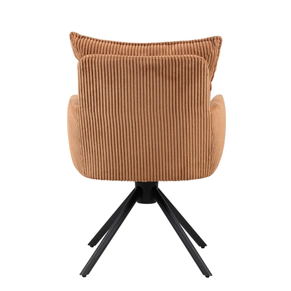Sedia-Sedia da pranzo girevole in velluto a coste (seduta 48 cm) Nuva